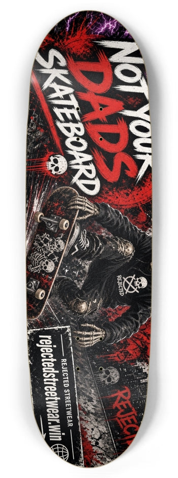 Not Your Dad's 9 Inch Skateboard Deck, Red | Rejected Clothing Co
