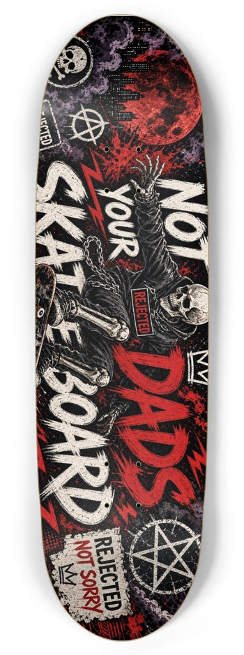 Not Your Dad's 9 Inch Skateboard Deck, Red & Purple | Rejected Clothing Co