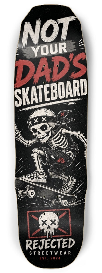 Not Your Dad's Hippy 9 Inch Skateboard Deck, Black | Rejected Clothing Co