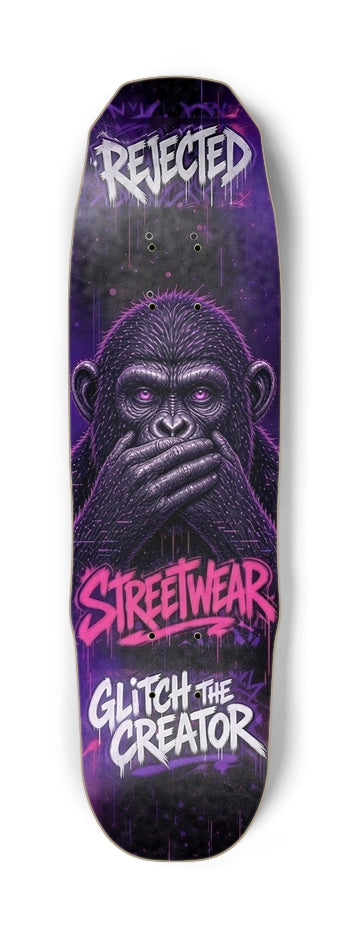 Speak no evil; skateboard deck