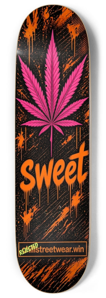 Sweet 9 Inch Skateboard Deck, Pink & Orange | Rejected Clothing Co
